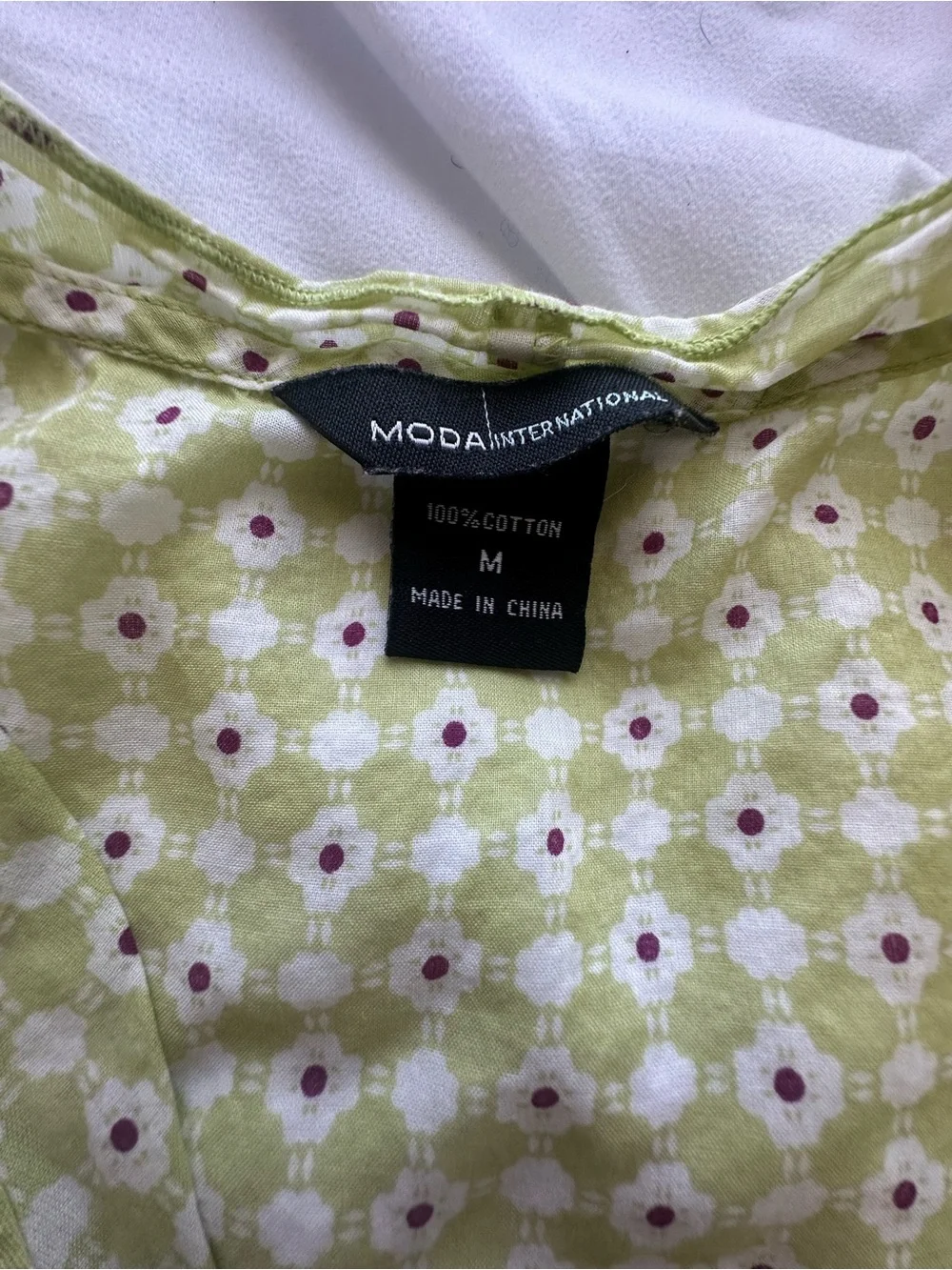 Moda International Lime Green Daisy Drawstring Ruffle Dress - Picture 4 of 4